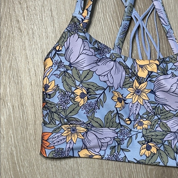 Freely James Sports Bra in Poseidon Inked Floral Pattern Sz Small - Picture 3 of 6